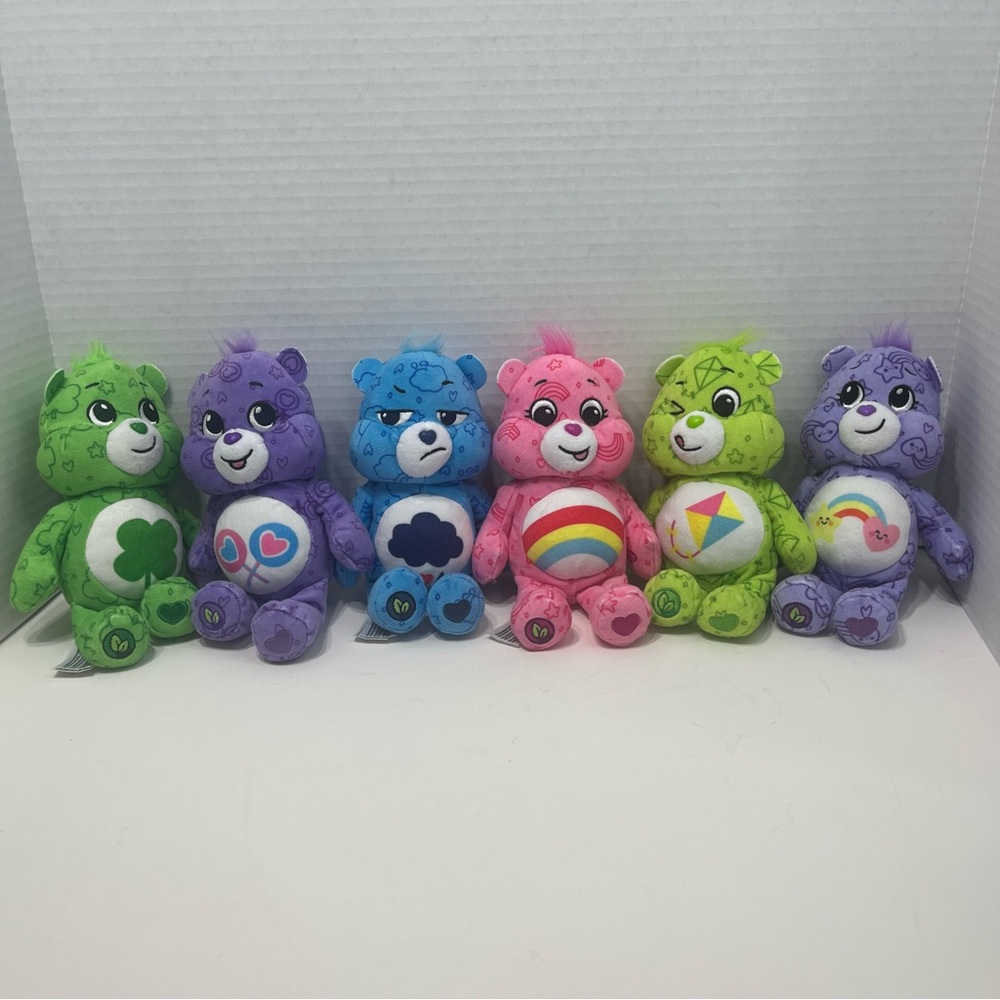 CARE BEARS lot of 6 special edition plush bears stuffed animals toys dolls